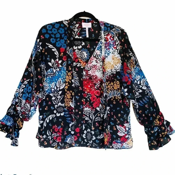 Laundry by Shelli Segal 4 Floral Ruffled Blouse - Picture 12 of 12